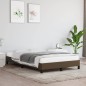 vidaXL Estructura de cama tela marrón oscuro 120x190 cm vidaXL Estructura de cama tela marrón oscuro 120x190 cm