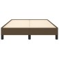 vidaXL Estructura de cama tela marrón oscuro 120x190 cm vidaXL Estructura de cama tela marrón oscuro 120x190 cm