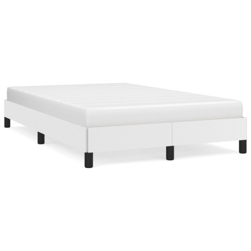 vidaXL Estructura de cama cuero sintético blanco 120x190 cm vidaXL Estructura de cama cuero sintético blanco 120x190 cm