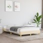 vidaXL Estructura de cama tela crema 120x190 cm