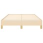vidaXL Estructura de cama tela crema 120x190 cm