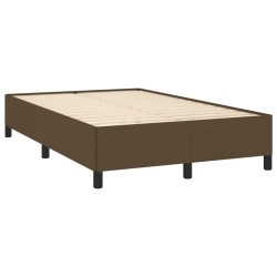 vidaXL Estructura de cama tela marrón oscuro 120x190 cm