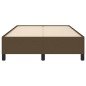 vidaXL Estructura de cama tela marrón oscuro 120x190 cm vidaXL Estructura de cama tela marrón oscuro 120x190 cm