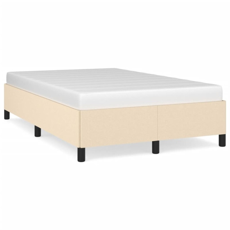 vidaXL Estructura de cama tela crema 120x190 cm vidaXL Estructura de cama tela crema 120x190 cm