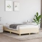 vidaXL Estructura de cama tela crema 120x190 cm