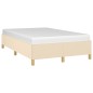 vidaXL Estructura de cama tela crema 120x190 cm