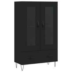 vidaXL Aparador alto madera de ingeniería negro 69,5x31x115 cm