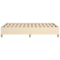 vidaXL Estructura de cama tela crema 120x190 cm