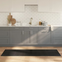 vidaXL Alfombra rectangular bambú negro 60x200 cm