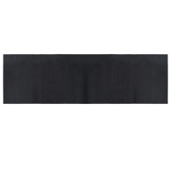 vidaXL Alfombra rectangular bambú negro 60x200 cm