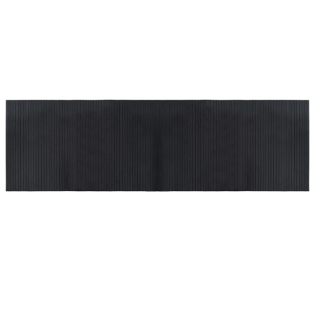 vidaXL Alfombra rectangular bambú negro 60x200 cm