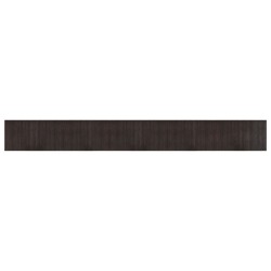 vidaXL Alfombra rectangular bambú marrón oscuro 60x500 cm