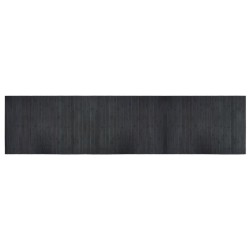 vidaXL Alfombra rectangular bambú gris 70x300 cm