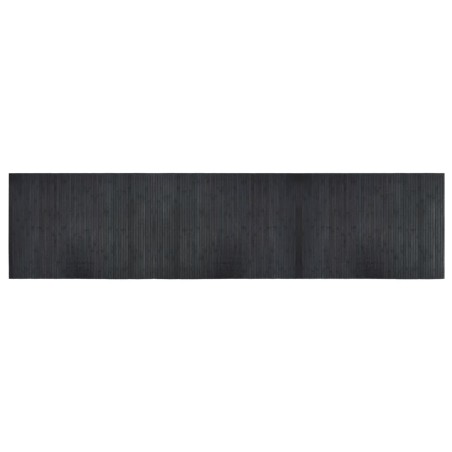 vidaXL Alfombra rectangular bambú gris 70x300 cm