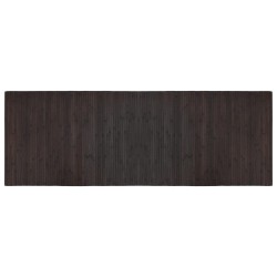 vidaXL Alfombra rectangular bambú marrón oscuro 70x200 cm