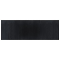 vidaXL Alfombra rectangular bambú negro 100x300 cm