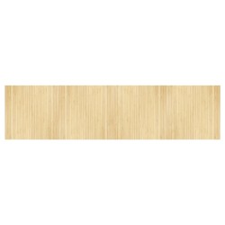 vidaXL Alfombra rectangular bambú color natural claro 100x400 cm