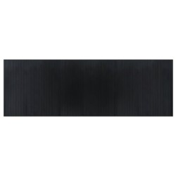 vidaXL Alfombra rectangular bambú negro 100x300 cm