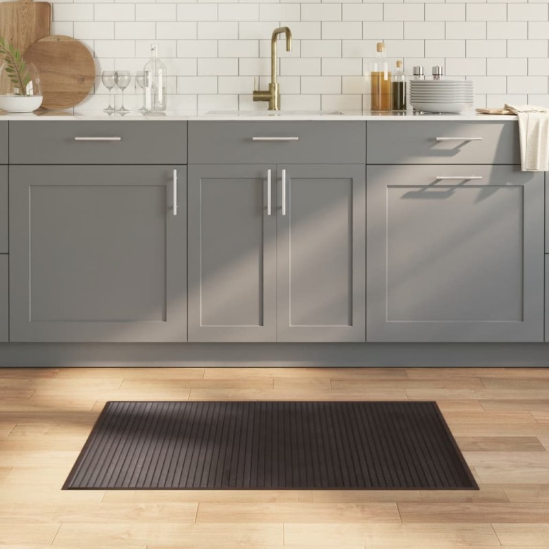 vidaXL Alfombra rectangular bambú marrón oscuro 60x100 cm vidaXL Alfombra rectangular bambú marrón oscuro 60x100 cm