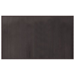vidaXL Alfombra rectangular bambú marrón oscuro 60x100 cm