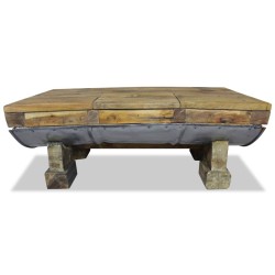 vidaXL Mesa de centro de madera maciza reciclada 90x50x35 cm