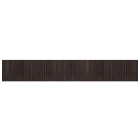 vidaXL Alfombra rectangular bambú marrón oscuro 80x500 cm