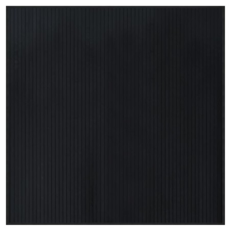 vidaXL Alfombra cuadrada bambú negro 100x100 cm