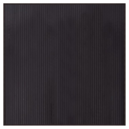 vidaXL Alfombra cuadrada bambú marrón oscuro 100x100 cm