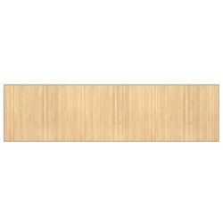 vidaXL Alfombra rectangular bambú color natural claro 80x300 cm