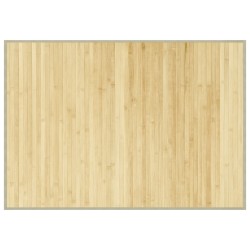 vidaXL Alfombra rectangular bambú color natural claro 70x100 cm