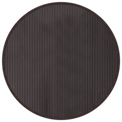 vidaXL Alfombra redonda bambú marrón oscuro 80 cm
