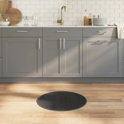 vidaXL Alfombra redonda bambú gris 60 cm