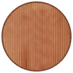 vidaXL Alfombra redonda bambú marrón 60 cm