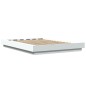 vidaXL Estructura de cama con LED madera ingeniería blanco 135x190 cm vidaXL Estructura de cama con LED madera ingeniería blanco 135x190 cm