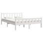 vidaXL Estructura de cama de madera maciza blanca 140x200 cm vidaXL Estructura de cama de madera maciza blanca 140x200 cm