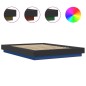 vidaXL Estructura cama con luces LED madera ingeniería negro 140x190cm vidaXL Estructura cama con luces LED madera ingeniería negro 140x190cm