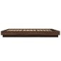 vidaXL Estructura cama con luces LED madera roble marrón 140x200 cm vidaXL Estructura cama con luces LED madera roble marrón 140x200 cm