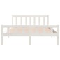 vidaXL Estructura de cama de madera maciza blanca 140x200 cm vidaXL Estructura de cama de madera maciza blanca 140x200 cm