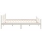 vidaXL Estructura de cama de madera maciza blanca 140x200 cm vidaXL Estructura de cama de madera maciza blanca 140x200 cm
