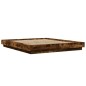 vidaXL Estructura de cama madera de ingeniería roble ahumado 150x200cm vidaXL Estructura de cama madera de ingeniería roble ahumado 150x200cm