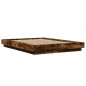 vidaXL Estructura de cama madera de ingeniería roble ahumado 140x190cm vidaXL Estructura de cama madera de ingeniería roble ahumado 140x190cm