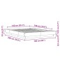 vidaXL Estructura de cama madera de ingeniería roble ahumado 140x190cm vidaXL Estructura de cama madera de ingeniería roble ahumado 140x190cm
