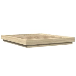 vidaXL Estructura de cama madera de ingeniería roble Sonoma 150x200 cm