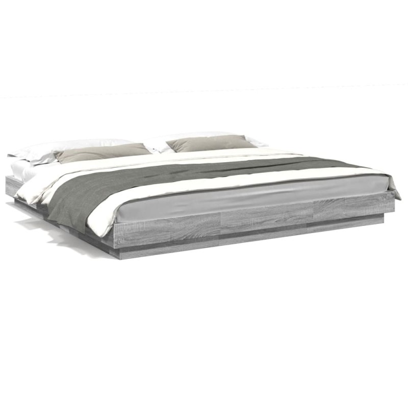 vidaXL Estructura de cama madera de ingeniería gris Sonoma 180x200 cm vidaXL Estructura de cama madera de ingeniería gris Sonoma 180x200 cm