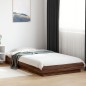 vidaXL Estructura de cama madera de ingeniería marrón roble 100x200 cm