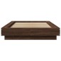 vidaXL Estructura de cama madera de ingeniería marrón roble 100x200 cm