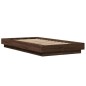 vidaXL Estructura de cama madera de ingeniería marrón roble 100x200 cm