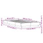 vidaXL Estructura de cama madera de ingeniería marrón roble 100x200 cm