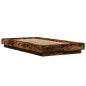 vidaXL Estructura de cama madera de ingeniería roble ahumado 90x190 cm