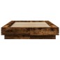 vidaXL Estructura de cama madera de ingeniería roble ahumado 90x190 cm